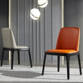 Modern Leather Oak TripodSoft Dining Chair Nordic Restaurant Metal Dining Chairs for Kitchen Living Room Furniture