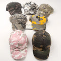 Wholesale Camo Camouflage Washed Old Coated Retro Vintage Adjustable Fitted Washed Cotton Baseball Caps