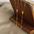 18k Gold Plated Non Tarnish Stainless Steel Necklace Cross Geometric Tassel Pendant Sweater Chain Necklace for Women Colliers