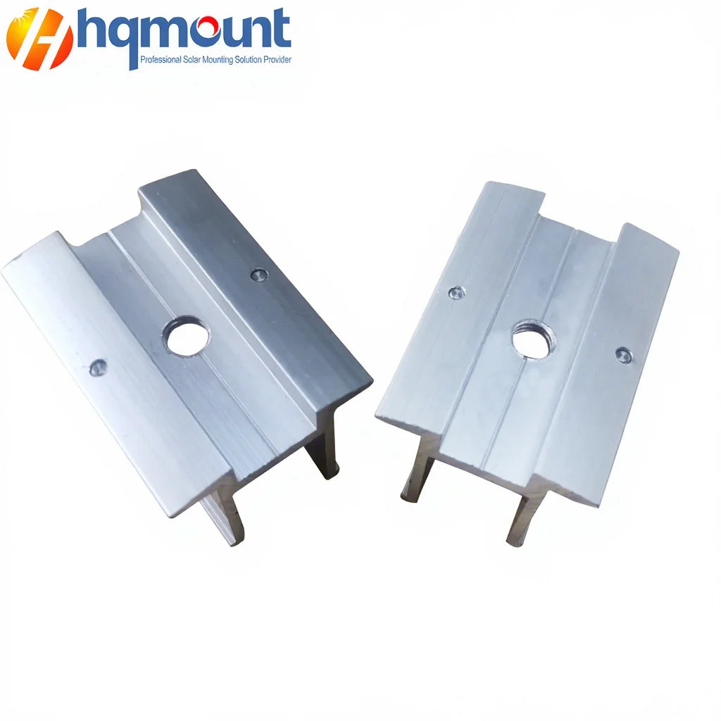 HQ Mount Silver Black Customized Solar Mounting Brackets Solar Mid End Clamps Grounding Pin