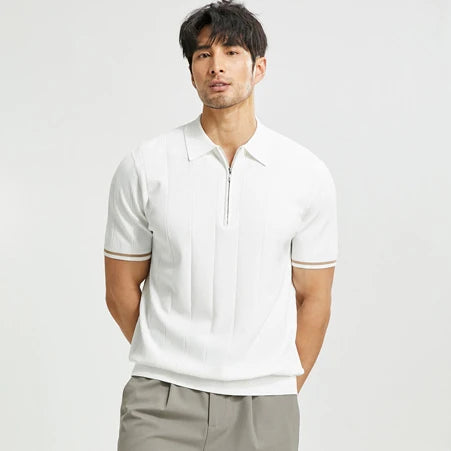 Customized Design Logo Embroidered Anti-Wrinkle Print Knitted Short Sleeve Casual Formal Collar White Men's 100% Cotton for