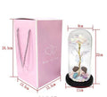 Q-1007  Direct Supply Customized Glass Dome Led Eternal Galaxy Rose for Valentine's Day Gift
