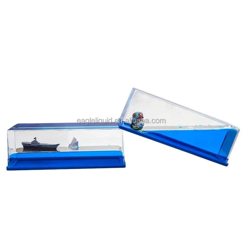 Cruise Fluid Liquid Paper Weight Decor Living Room Drift Bottle Ornaments Creative Ship Sea Stress Relief Toys Office Decoration