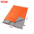 For Woqi Outdoor Camping Double Sleeping Bag for 4 Seasons Winter Temperature Scale Comfortable Without Pillow for Families