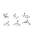 Wholesale Stainless Steel Zircon Hot Selling Ear Piercing Flower Cartilage Tragus Earring Ear Stud Jewelry for Women
