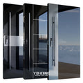 American Luxury Main Gate Door Exterior Modern Safety Door Black Front Entry Door Mirror