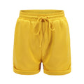Women's Elastic Waist Curled Shorts Wholesale Hot Sale Multicolor Plus Size Casual Pants Mid Waist Style Cargo Skorts