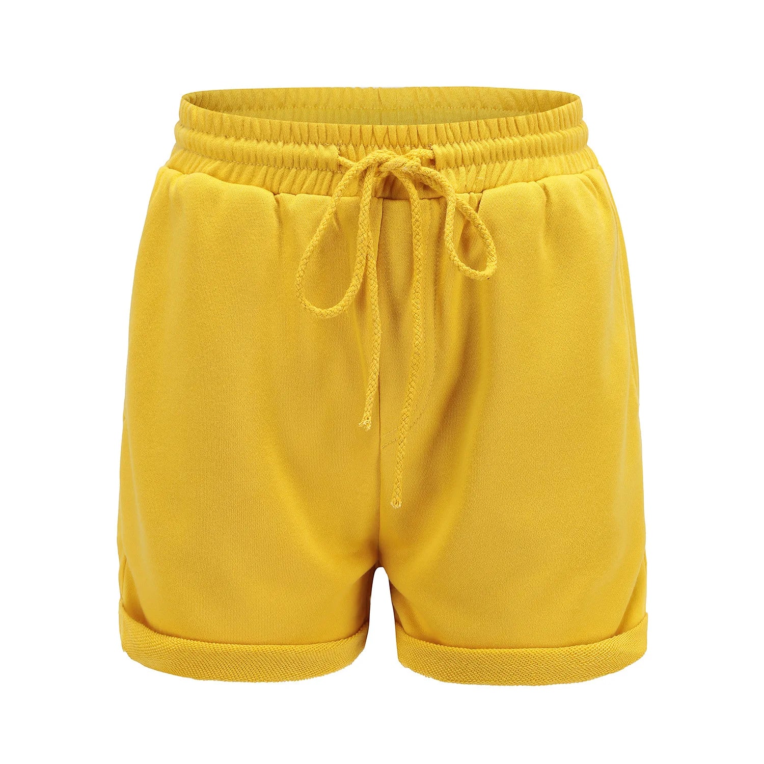 Women's Elastic Waist Curled Shorts Wholesale Hot Sale Multicolor Plus Size Casual Pants Mid Waist Style Cargo Skorts