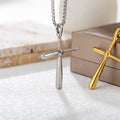 Customize Man Jewelry Stainless Steel Silver Necklace Personalized Cross Pendant Necklace for Man