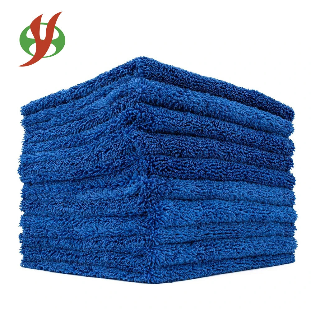 Custom logo 85% Polyester and 15% Polyamide Microfiber Quick Dry Edgeless Car Cleaning Cloth Microfiber Cleaning Towels