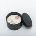 Luxury Private Label Custom Decorative Crystal Tin Dry Flower Scented Candle with logo