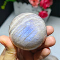 Wholesale Natural Crystal Healing Stones Blue Flash Moonstone Sphere for Decoration