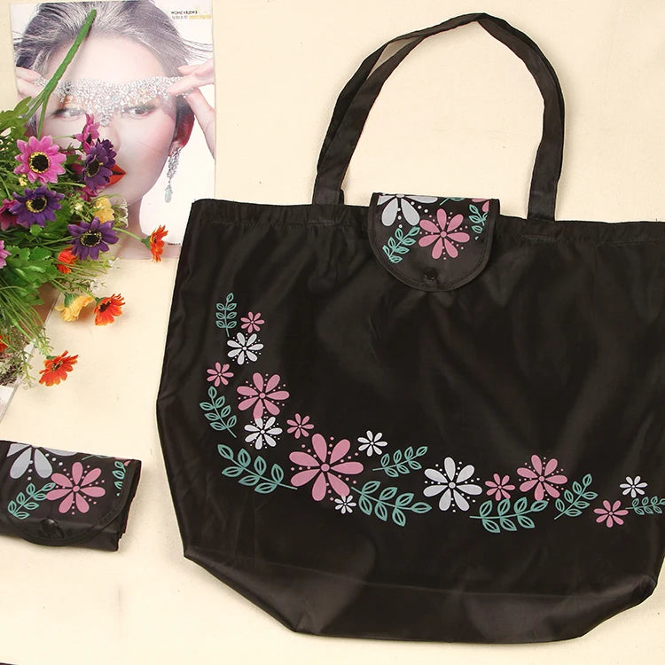 New Customized Folding Style Reusable Polyester and Nylon Shopping Tote Bag Foldable and Convenient for Everyday Use