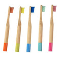Hot Sale 100% Eco-friendly Disposable Bamboo Toothbrush with Round Handle Naturally Super Cleaning Ability