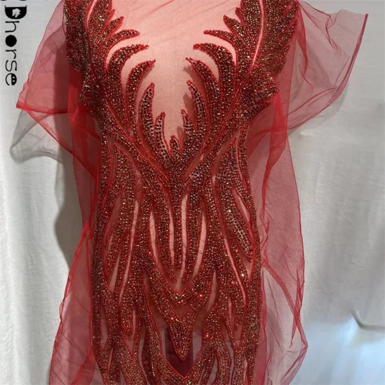 Wholesale Sparkling Hand Sew on Bodice Crystal Stone Rhinestone Appliques for Dresses