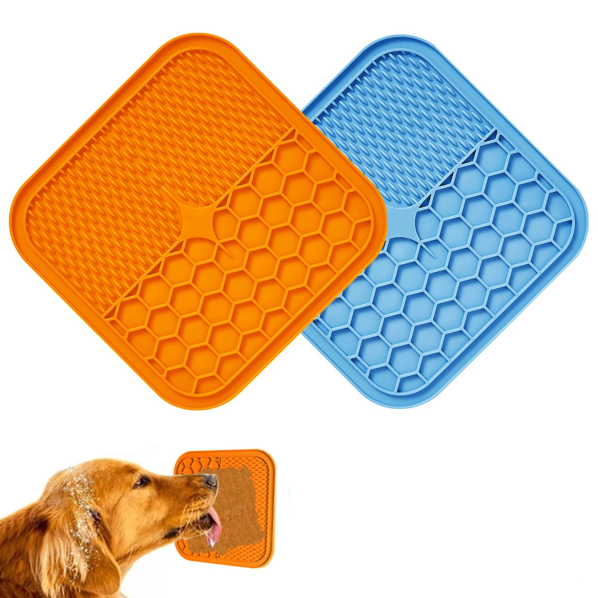 New Fashion Pet Bath Peanut Butter Lick Mat Pad Silicone Food Grade Slow Feeder Bowl Pet Dog Licking Mat