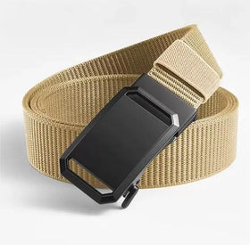 2024 Men's Casual Comfortable Nylon Belt Zinc Alloy Buckle Durable Smooth Outdoors Multi-color Custom Logo Application Wholesale