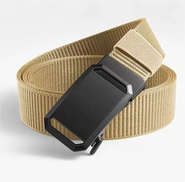 2024 Men's Casual Comfortable Nylon Belt Zinc Alloy Buckle Durable Smooth Outdoors Multi-color Custom Logo Application Wholesale