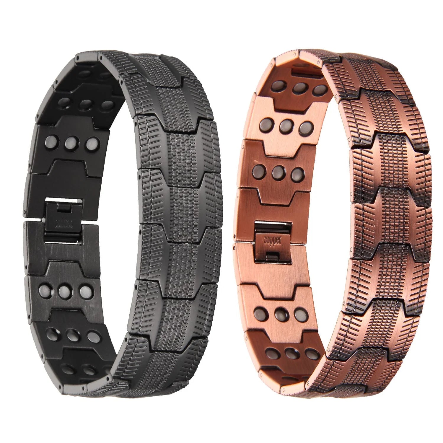BioMagnetic Jewelry Wholesale 99.99% Pure Copper Magnetic Health Wristband Adjustable Copper Bracelets Homme Men