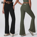 RUIQUWIN Custom Dance Activewear Gym Wear Fitness Yoga Leggings Quick Dry High Waist Flare Yoga Pants for Woman