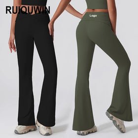 RUIQUWIN Custom Dance Activewear Gym Wear Fitness Yoga Leggings Quick Dry High Waist Flare Yoga Pants for Woman