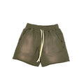 Custom Logo Summer 100% Cotton French Terry Shorts Heavy Raw Edges Vintage Acid Washed Sweat Pants Unisex