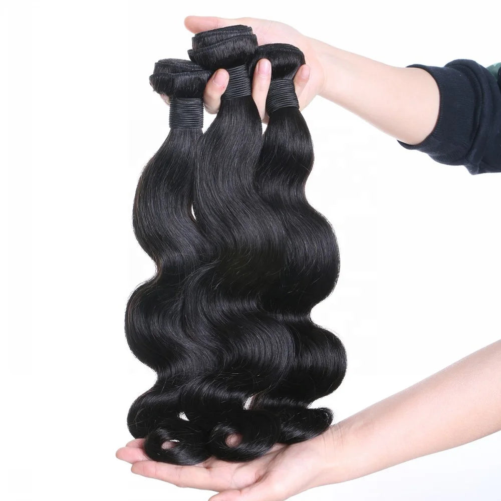 Factory Directly Wholesale Peruvian Straight Unprocessed Virgin Remy Human Hair Extensions No Shedding 7A-11A Quality Machine