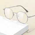Jiuling Eyewear Polygon Titanium Frame Eye Glasses Resin Nose Pad Glasses Custom logo Adult  Blue Light Blocking Eyeglasses