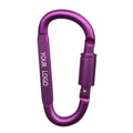 Custom Logo Aluminum D Shape Locking Carabiner Keychain Screw Gate Snap Hook Clip for Outdoor Event Giveaways