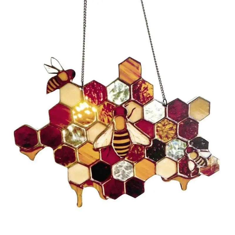 3D Art Banner Garden Accents Yard Fence Ornaments Happy Bumble Bee Signs Wall Hanging Bee Day Party Porch Decorations