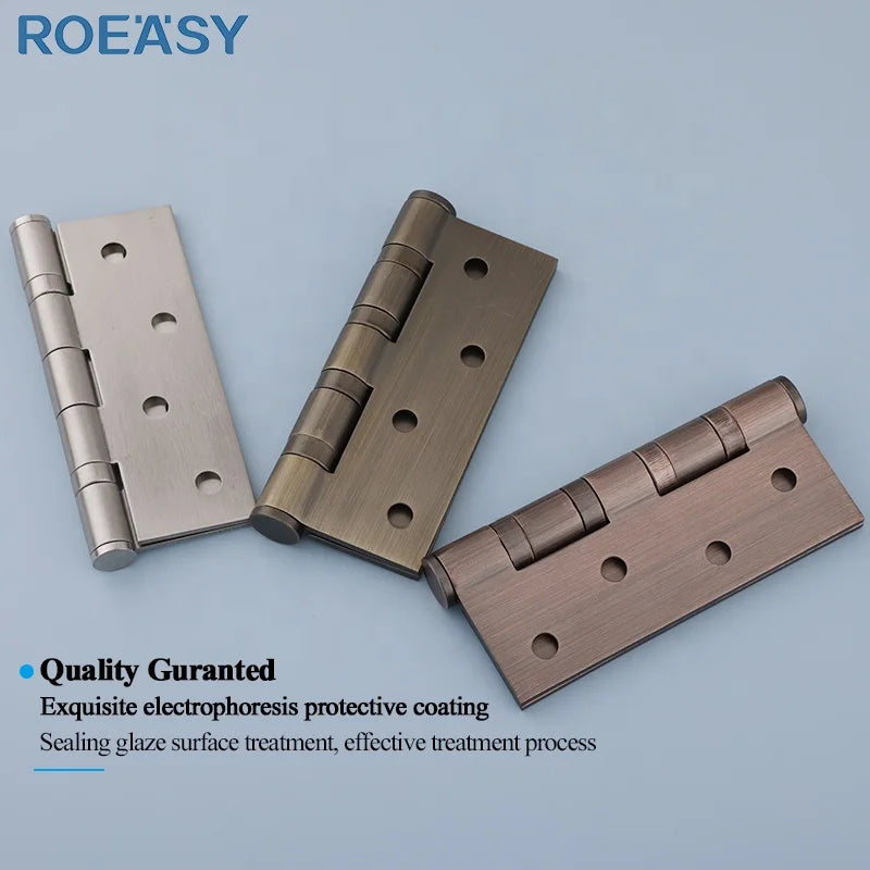 Roeasy Modern Custom Heavy Duty Stainless Steel Welding Ball Bearing Butterfly Wooden Door Hinges Screw for Wooden Doors