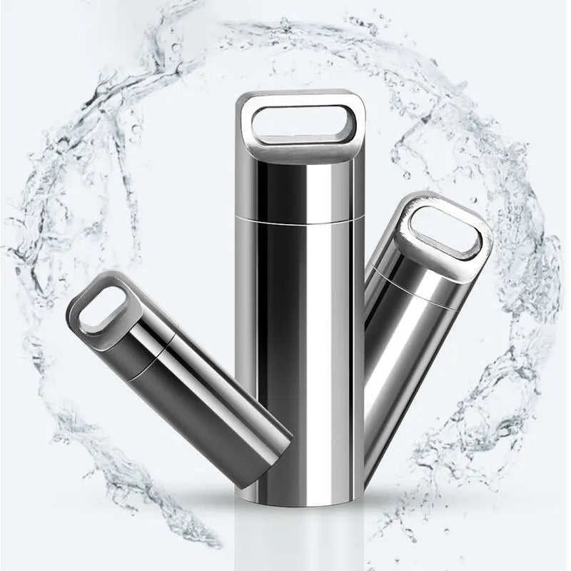 Titanium EDC Storage Box Mini Case Waterproof Bottle Perfume Holder Ash Vial Pendant Charm DIY Supplies