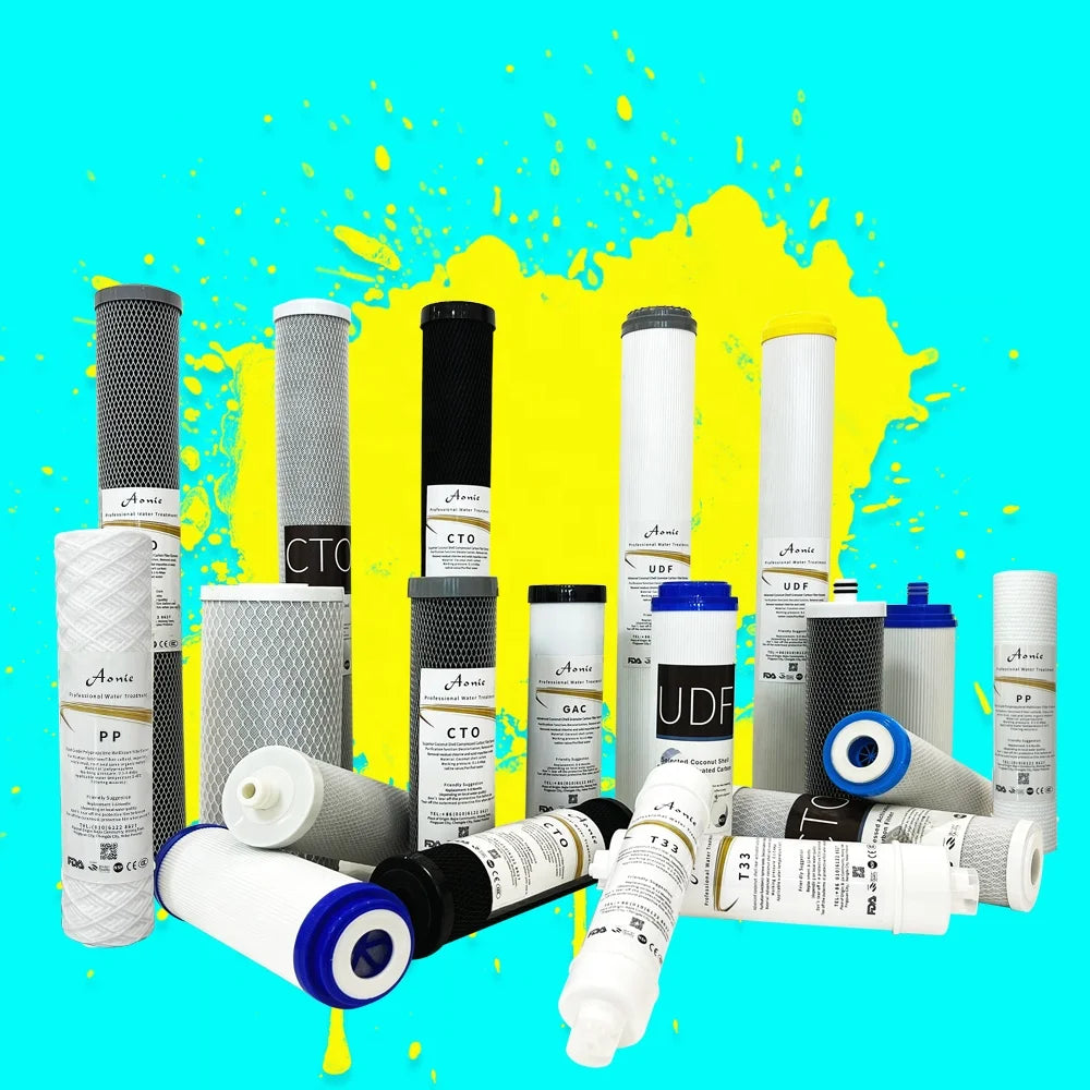 RO System Water Filters UDF/CTO Activated Carbon Block Filter Cartridge Household Outdoor Hotel Use Removes Chlorine Easy