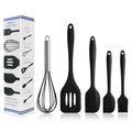 Hot Sell 5 Pcs Heat Resistant Silicone Cooking Utensils Non-Stick Silicone Cooking Spatula Set