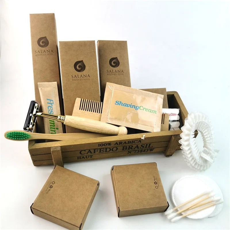 Hotel Toilet Bath Sets Shampoo Shower Gel Biodegradable Hotel Bathroom Guest Room Toiletries Amenities