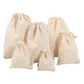 Cotton Canvas Drawstring Bags Eco-Friendly Durable Recyclable Jewelry Packaging Customizable Color Logo Acceptable Silk Screen
