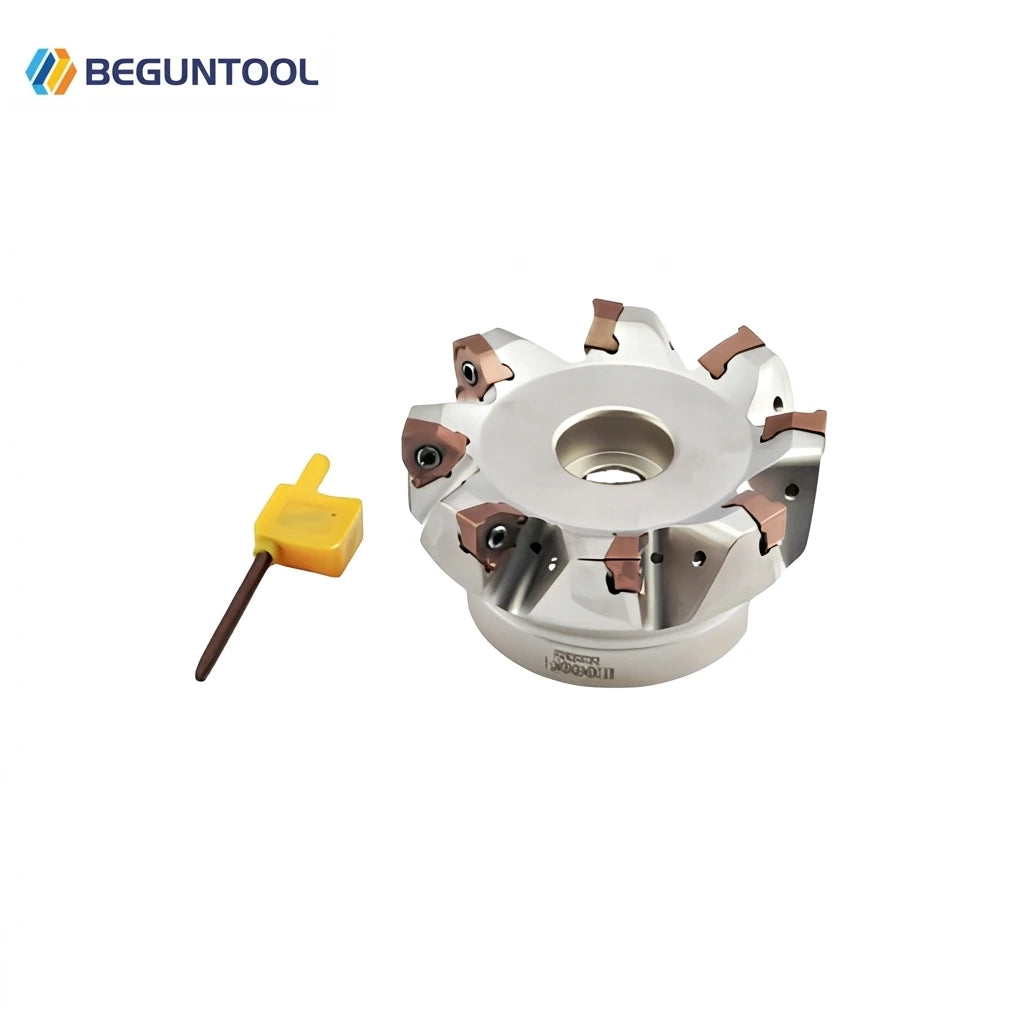 BEGUANTOOL Indexable Tin Coated Carbide Cutterhead XNEX080608 Fast Forward Face Mill for Double-sided Six Flute OEM/ODM