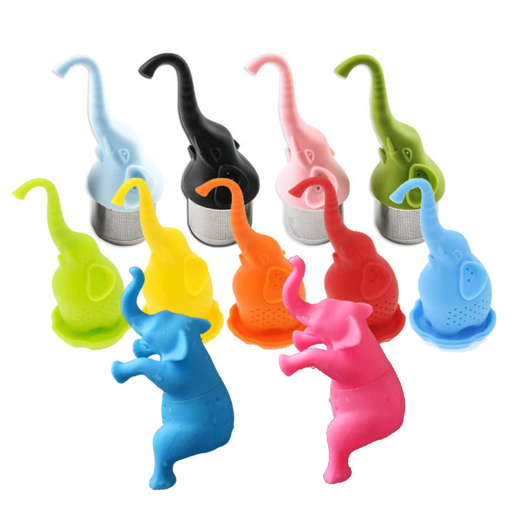 All Kinds of Elephant Shape Silicone Tea Strainer Infuser for Loose Leaf Tea