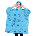 China Factory Wholesale Oversized Wearable Hooded Sherpa Blanket Winter Giant Hoodies Blanket Sweatshirt Home Textile Supplier