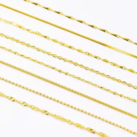 Wholesale G750 Gold Choker Necklace Adjustable 18K Gold Chain for Women Jewelry