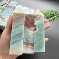 Wholesale Big Size Amazonite Point Quartz Healing Crystal Wand Tower High Quality Fashion Style Model Carved Polished Decoration