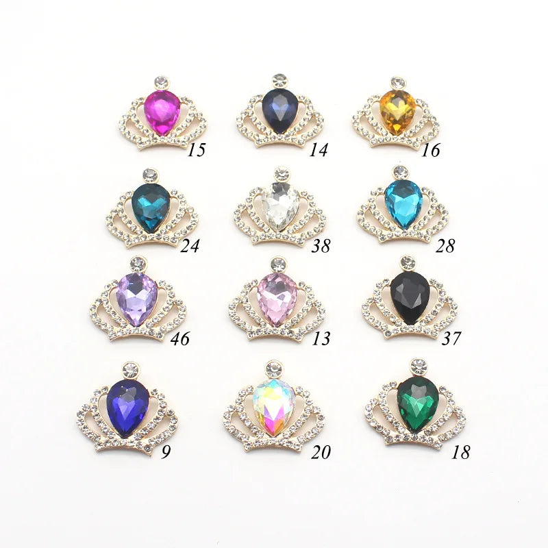 New Earring Trend Acrylic Rhinestone Crown for Embellishment Accessories