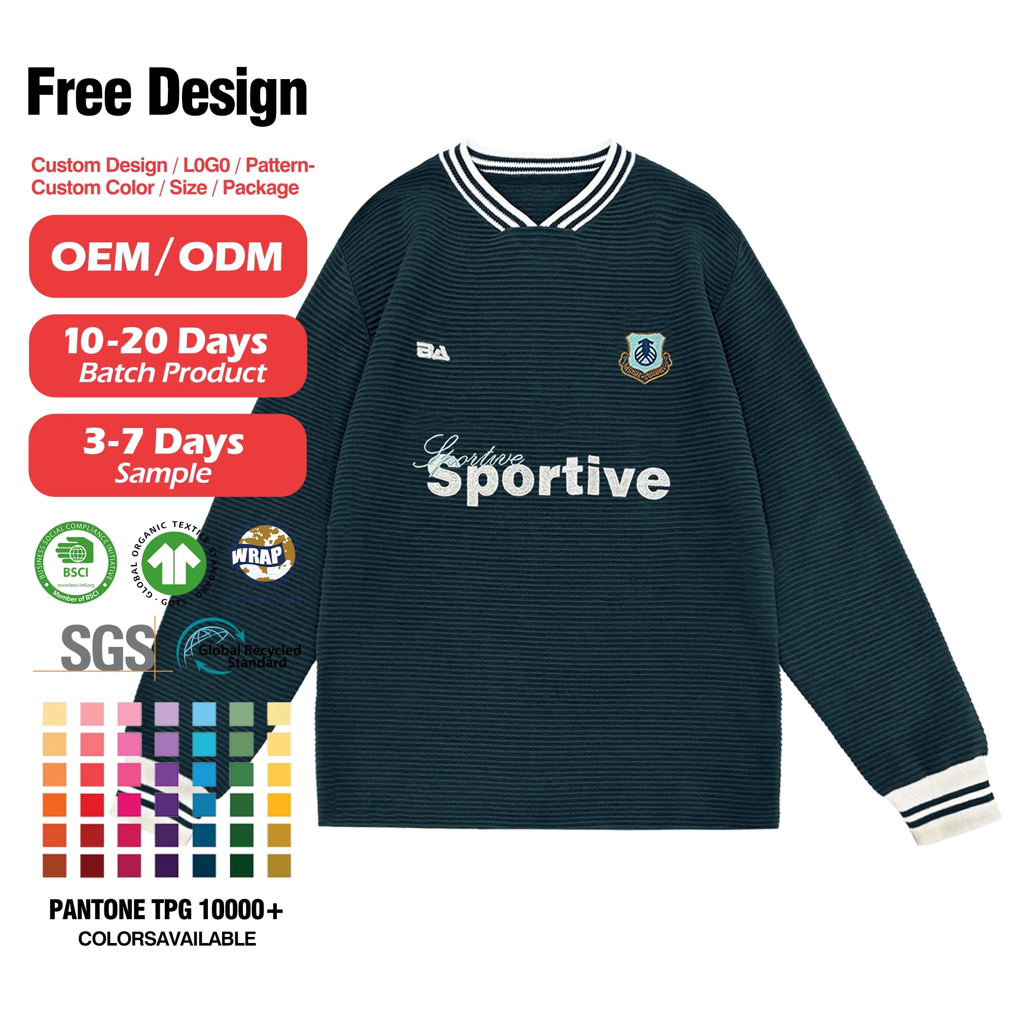 Custom LOGO OEM & ODM Men Letter Sweater Pullover Knit Top Winter Cotton Knitted Jumper V Neck Knitwear Custom Sweater Men