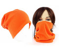 Fall Winter Adjustable Coral Fleece Neck Gaiter Balaclava Face Covering Scarf Drawstring Bandanas Breathable Cooling