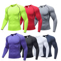 Custom Full Digital Printing Men's Compression Gym Workout Tees Quick Dry Fitness Gym Wear for Sports Training