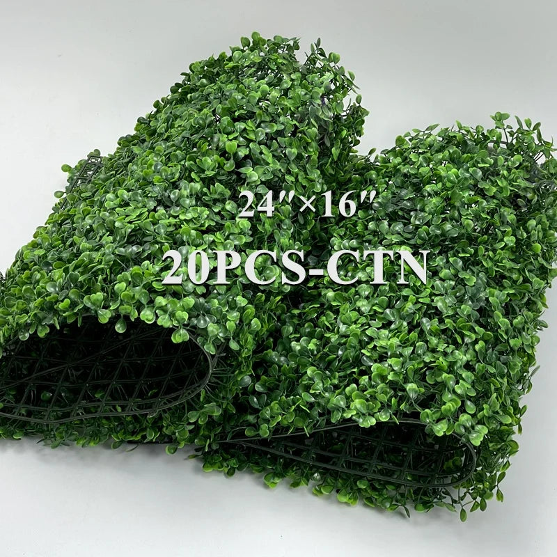 20PCS 24"x16" Artificial Boxwood Panels Boxwood Hedge Wall Panels Grass Backdrop Wall for Garden Fence Backyard