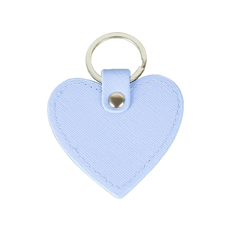 Creative Heart-Shaped Car Key Ring Love Leather Keychain Metal Pendant PU Leather Key Chain Decoration Accessories Small Gift