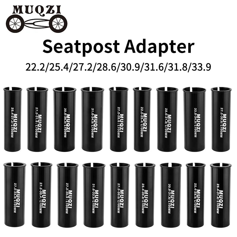 MUQZI 100MM Cycle Seatpost Adapter 25.4/27.2/30.9/33.9MM Bicycle Seat Post Tube Conversion Shim