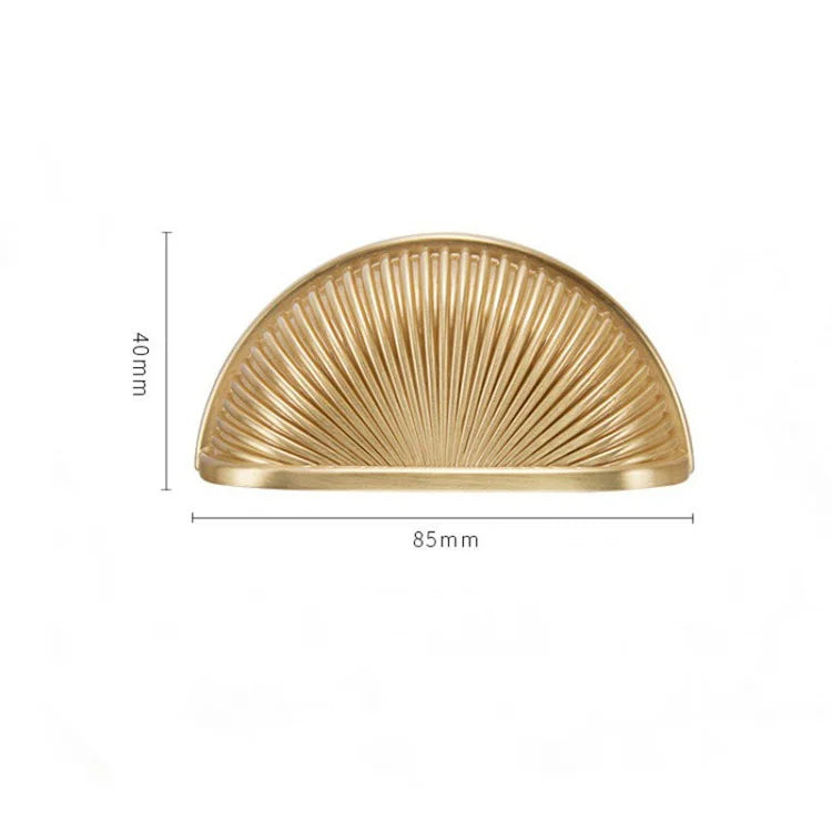 New Cabinet Gold Brass Color Shell Handle Wardrobe Furniture Drawer Handle