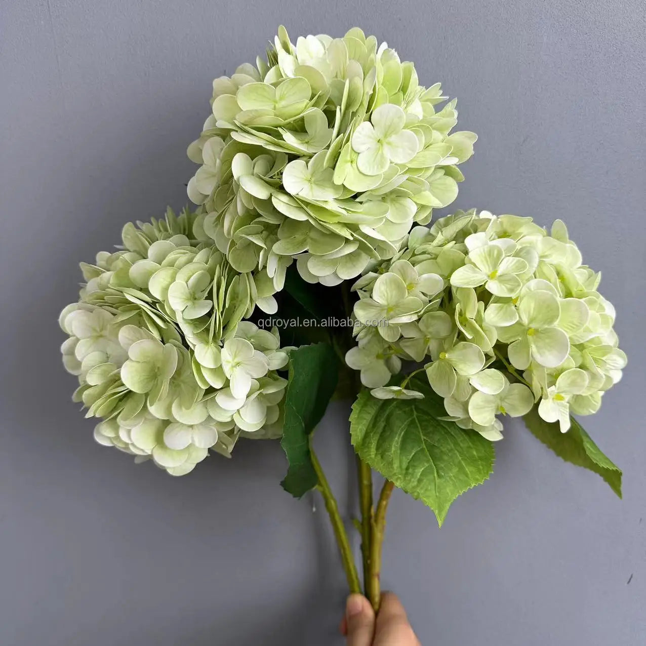 HH201 Burgundy Hydrangea Artificial Flower Handmade Real Touch Latex Hydrangea Hot Sale Bulk White Thanksgiving Graduation